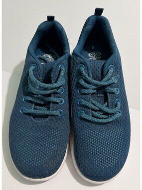 Athletic Works Womens Size 8 Memory Foam Tennis Shoes Teal Blue Lace Up